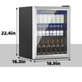 thumbnail image 2 of Refrigerador de bebidas DollarDash Compact 70 latas/37 L con puerta de vidrio, 2 of 7