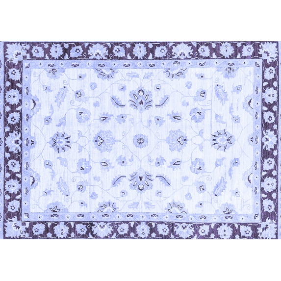 Ahgly Company Indoor Rectangle Oriental Blue Traditional Area Rugs, 7' x 10'