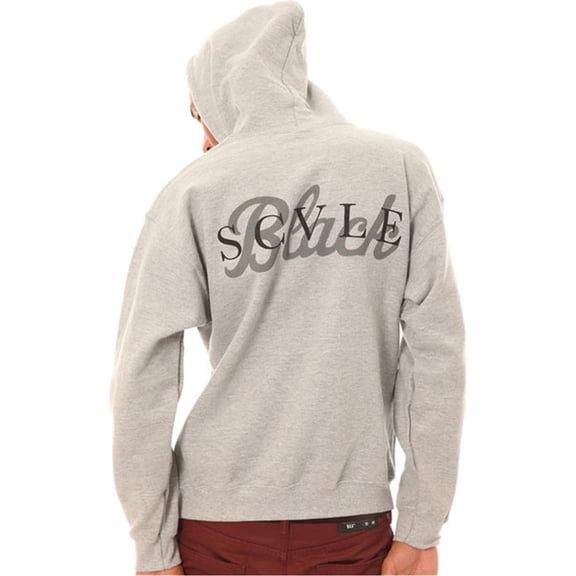 Black Scale Mens The Rebel X Script X Logotype Hoodie Sweatshirt, Grey, Small