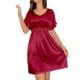 thumbnail image 2 of Pijamas largos de seda helada de color liso para mujer, ropa de casa, pijamas de dacrón, 2 of 4