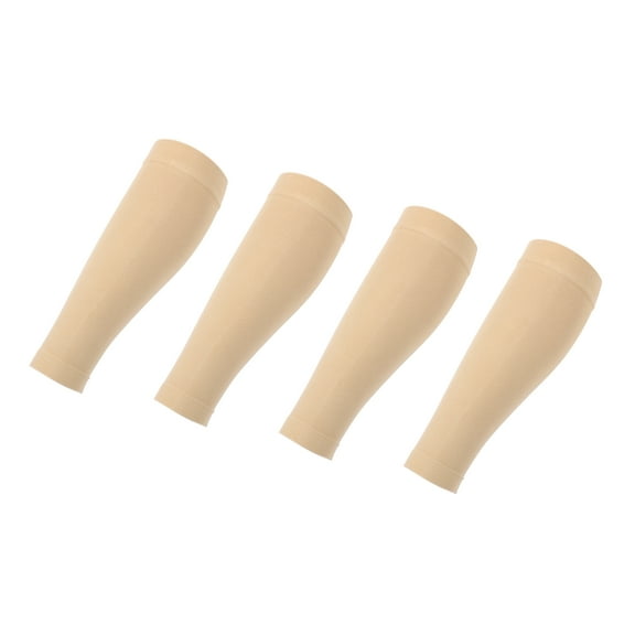 Vocoste 2 Pair Compression Sleeves Footless Compression Sleeves for Women Nylon Beige L