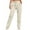 Beige, variant on Lounge Pants for Women Loose Fit High Elastic Waisted Solid Color Straight Leg Yoga Trousers with Pockets Drawstring Lightweight Casual Slacks