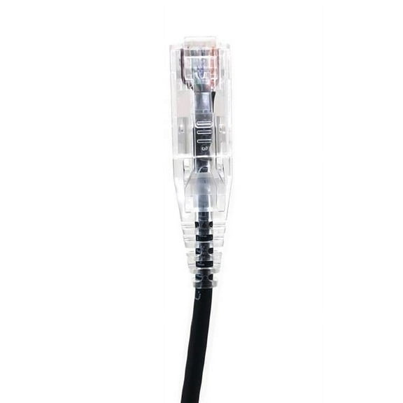 Micro Connector E0E-007B-SLIM 7 ft. Slim 28AWG CAT 6A UTP Patch Cable, Black