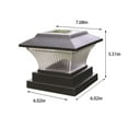 thumbnail image 3 of Solar Post Cap Lights for Fences, Black Plastic Outdoor Lighting with 15.3x18x14cm Dimensions, Auto On/off & Weather Resistant for Easy Llation, Perfect for Garden, Patio, and Pathway, 3 of 8