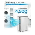 thumbnail image 4 of BLACK+DECKER 4500 Sq. Ft. Dehumidifier with Built-In Drain Pump for Continuous Drainage, for Large Spaces and Basements, Energy Star, Digital, BD50PMWSA, White, 4 of 7