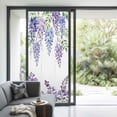 thumbnail image 3 of Purple Weeping Flowers Window Privacy Film, Spring Floral Elegant Pastoral Static Cling UV Sun Blocking Heat Control Window Tint Day and Night, Non-Adhesive One Way Privacy Cover 35.4''x78.7'', 3 of 7