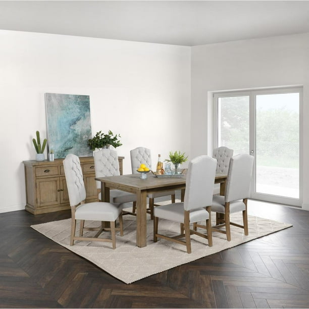 Driftwood Reclaimed Pine 94 Extension Dining Table Walmart Com Walmart Com