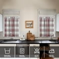 thumbnail image 4 of Kitchen Curtains 36 Inch Short - 3 Panel Set, Rod Pocket Window Curtain, 100% Polyester for Farmhouse, Cafe, Kitchen, Living Room, Bedroom, Rustic Buffalo Plaid & Geometric Design, Easy Wash, 4 of 6