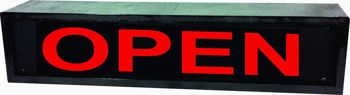 AMERICAN RECORDER - 2RU "OPEN" LED Lighted Sign with Enclosure