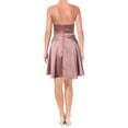 thumbnail image 3 of Sequin Hearts Womens Front Pocket Fit & Flare Dress, Pink, Juniors, 15, 3 of 3