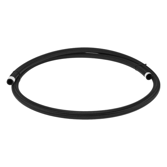 Unique Bargains 1 Pcs Fuel Line Hose Vacuum Hose Automotive Fuel Hose 6ft 0.56"ID 0.8"OD Black CPE Rubber,Nylon Braided AN-10