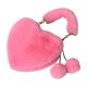 thumbnail image 1 of Bolso de mano de piel sintética con asa superior, suave, informal, con forma de corazón, para mujer Rosado, 1 of 5