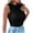 Black, variant on Hfyihgf Women's High Neck Tank Top 2025 Summer Casual Ribbed Camis Blouse Slim Fitted Basic Textured Sleeveless Shirts(Blue,L)
