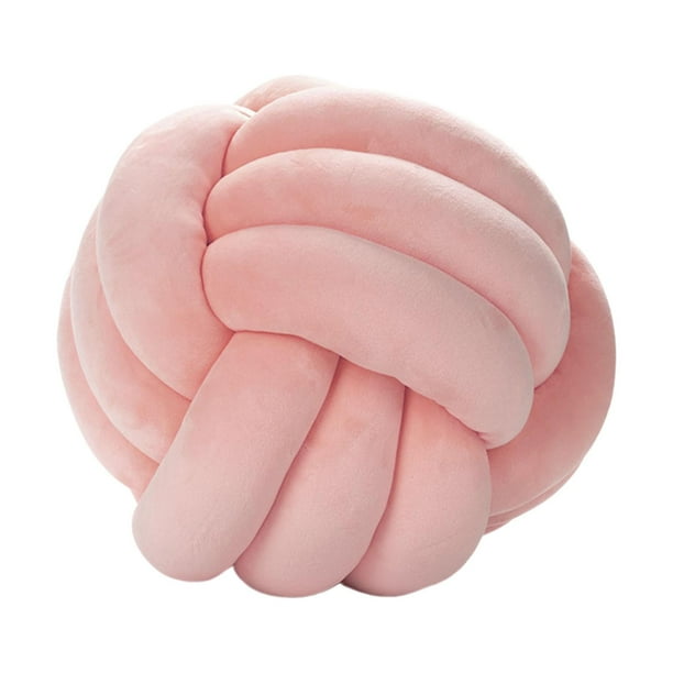 Almohada De Bola De Nudo Suave, Almohada Redonda Hecha A Mano Para Oficina, Sala De Estar, Rosa