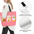 thumbnail image 3 of Balery Cute Cat Bolsa Tote Estilo Estético con Cremalleras, Bolsa de Hombro, Bolsa de Compras Grande y Plegable, 3 of 8