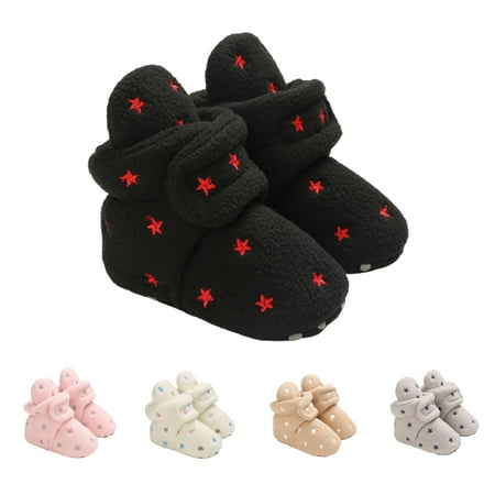 

Little Baby Fleece Fur Knit Snow Boots Infant Warm Winter for 0-18 Months