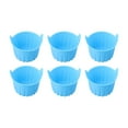 thumbnail image 4 of Multifunctional Silicone Ramekins 6 Pcs Baking Cups for Air Fryer Perfect for Muffins and Egg Dishes Non Design Blue, 4 of 9