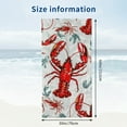 thumbnail image 3 of PHYHOO Red Crab Lobster Pattern Microfiber Sand Free Beach Towel Oversized Quick Dry Absorbent for Pool Swimming Bathroom Beach Towel  30x60in, 3 of 8