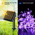 thumbnail image 4 of Solar Flower String Lights, 23ft 50 LED Fairy Lights for Christmas Tree, Garden, Patio, Party Decoration, Purple, 4 of 8