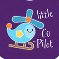 thumbnail image 4 of Inktastic Little Co-pilot Cute Helicopter Boys or Girls Baby Bib, 4 of 4