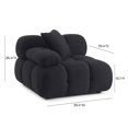 thumbnail image 3 of TOV Furniture Calliope Black Vegan Shearling Modular Corner Chair, 3 of 9