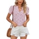 thumbnail image 1 of Blusa floral de verano,Blusa de verano para mujer Blusa casual con estampado floral y cuello en V Blusa floral probada y confiable, 1 of 6