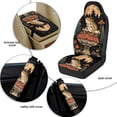 thumbnail image 6 of Xixirimido Leather Seat Cover Front Seats Only, Universal Fit Auto Front Seat Covers for Sedan Van SUV Truck 5 Pcs Set with Seatbelt Covers & Center Console Cover, Frog Mushroom Moon Starry Night, 6 of 8