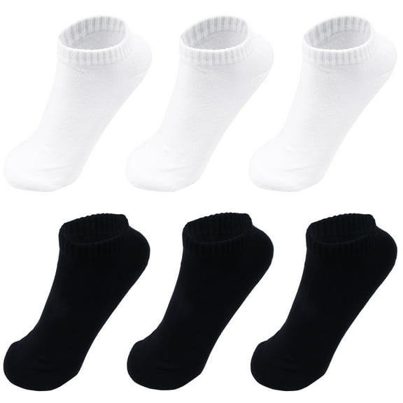 6 Pack Men's Athletic Quarter Ankle Low Cut Cotton Socks Cushioned Sports Running