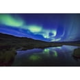 thumbnail image 2 of Aurora borealis over a pond in Denali National Park and Preserve  Alaska. Poster Print, 2 of 2