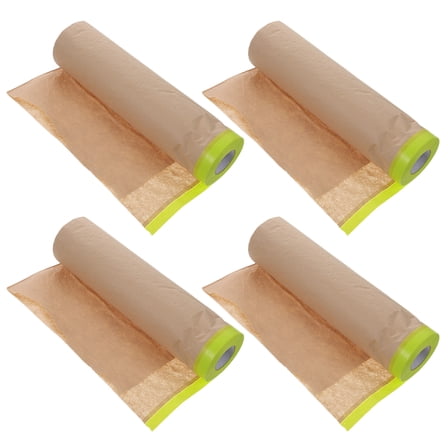 Lixi 4 Rolls of Masking Paper Film Paint Masking Paper Automotive Painting Masking Film Furniture Paper