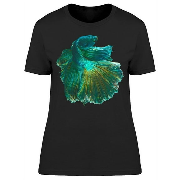 Backview Beautiful Tail Betta T-Shirt Women -Image by Shutterstock, Female Medium