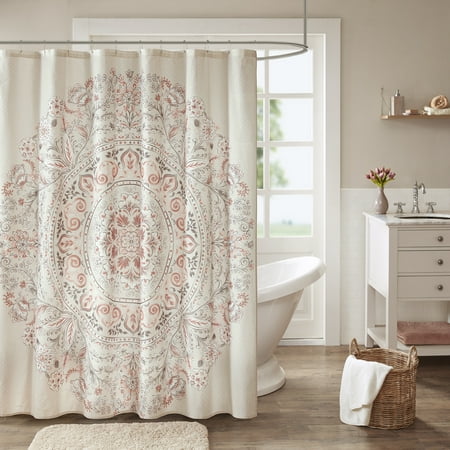 Home Essence Kaia 100% Cotton Printed Shower Curtain