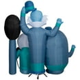 thumbnail image 4 of Gemmy Airblown Inflatable Haunted Mansion Beware of Ghosts Scene Disney, 6 ft Tall, Blue, 4 of 4
