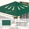 thumbnail image 3 of 10' x 10' Square Gazebo Canopy Replacement UV Protected Top Cover Sun Shade Green, 3 of 7