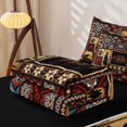 thumbnail image 5 of Erosebridal Rustic Patch Wildlife Zipper Queen Comforter Set with Fitted Sheet and 2 Pillowcases,Bear Deer Mountain Zipper Bedding Set For Boys,Black Reversible,4pcs, 5 of 7