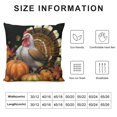 thumbnail image 5 of JRXY Thanksgiving Turkey Pumpkin Throw Pillow Cover Vintage Fall Harvest Sunflower Autumn Farmhouse Decorative Pillow Cases Cushion Cover for Sofa Couch 22x22in, 5 of 5