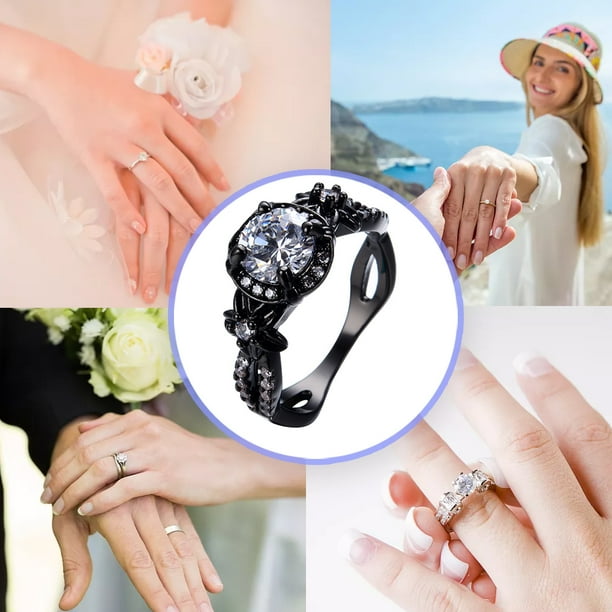 Anillo de cobre de moda para mujer y niña, decoración