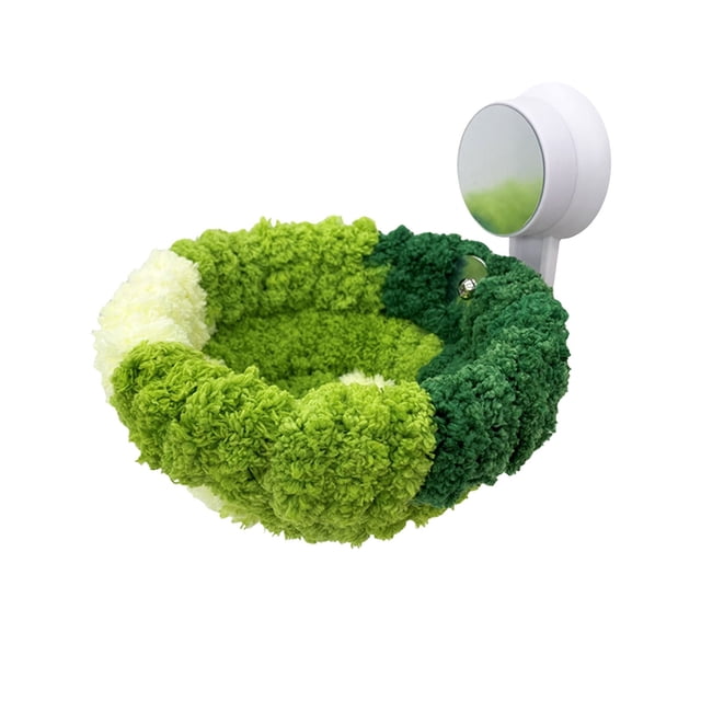 Fiudx Nido para Loros, Interior Cálido de Felpa Suave, Ventosa Resistente para Exteriores, Diseño Resistente a La Intemperie, Apto para Loros y Pájaros Pequeños, Uso Versátil, Lavable a Máquina, 1 Pa
