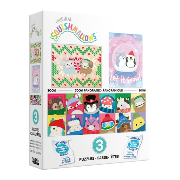 Buffalo 3 In 1 Squishmallow Winter Multipack Jigsaw Puzzle