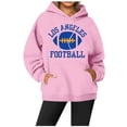 thumbnail image 2 of WEAIXIMIUNG Sweat-Shirt Surdimensionné pour Femmes Plus 3TG Sweat à Capuche Décontracté Col Rond Imprimé Lettre Football de Ville, 2 of 3