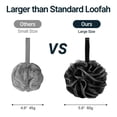 thumbnail image 2 of Bath Sponge Ball 60g Shower Loofahs Exfoliating for Women/Men, Set of 4, Black, 2 of 7