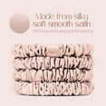 thumbnail image 3 of Skinny Satin Scrunchies 4pk - Peony, 3 of 5