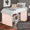thumbnail image 6 of 46 Inch Drop Twin XL Size Dorm Bed Peach Solid Bed Skirt Lightweight Pleated Pattern Split Corner Premium Hotal Quality With Flexible Elastic & Fade Resistent, 6 of 6