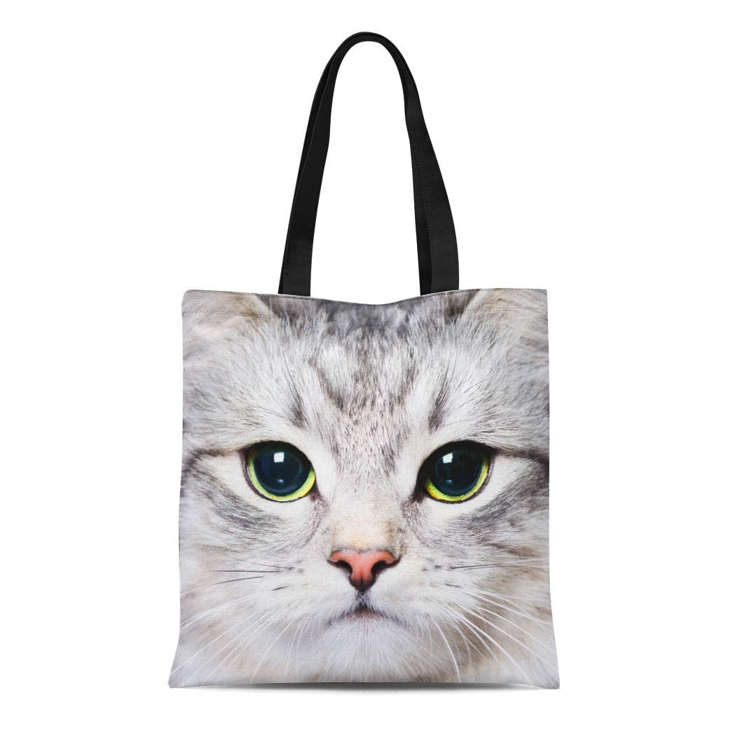 Canvas cross body bag Cat Bag Cat faces