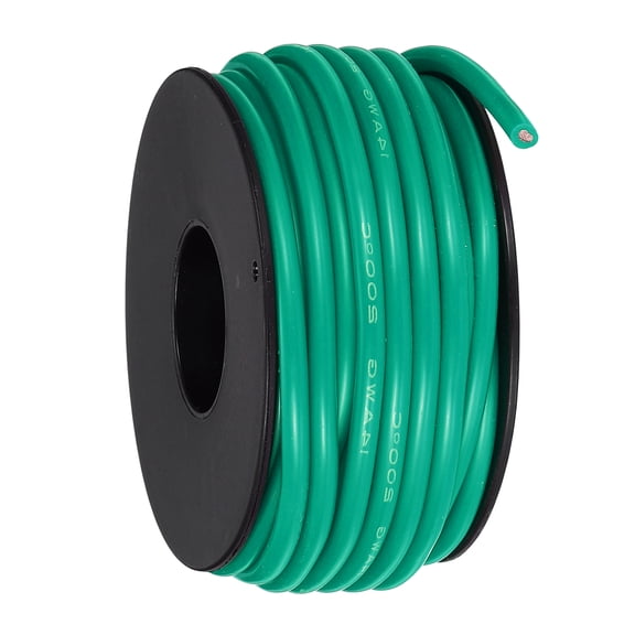 Uxcell 14 AWG Flexible Silicone Wire 9m/30ft Tinned Copper Electrical Wire Green