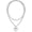 Layered Heart White-Gold, variant on Gold Chunky Chain Necklace for Women Puffy Heart Pendant Necklace White Gold Thick Chunky Chain Link Necklaces Heart Coin Choker Necklace