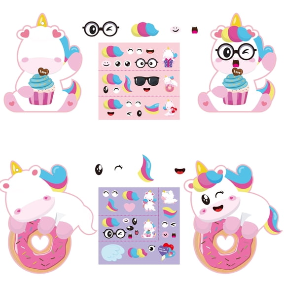 Haooryx 30 Packs Making a Face Stickers for Diy Crafts, Party Supplies, Birthday Favors, Make Your Own Cute Horse Face Stickers