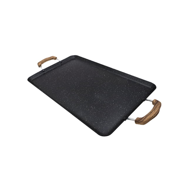 Comal Xtellar Rectangular Con Recubrimiento De Marmol Color Negro