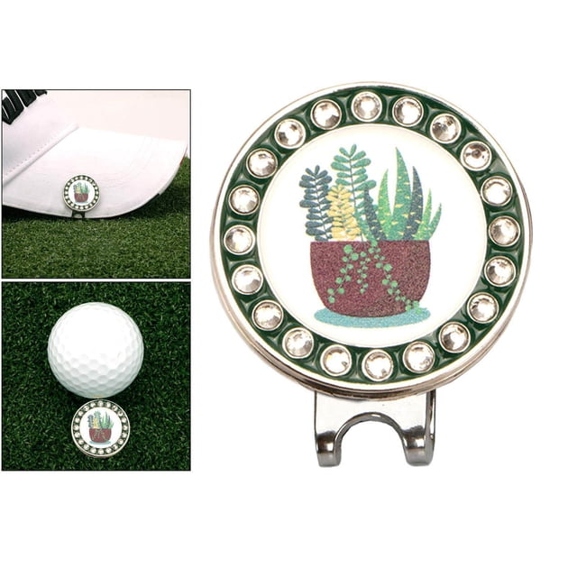 pitrice Zinc Alloy Golf Ball Markers Training Aids Hat Clip Anti-rust Putt Sign F