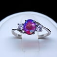 thumbnail image 2 of Addy Purple Opal Ring Sterling Silver Women Engagement Ginger Lyne Collection, 2 of 5